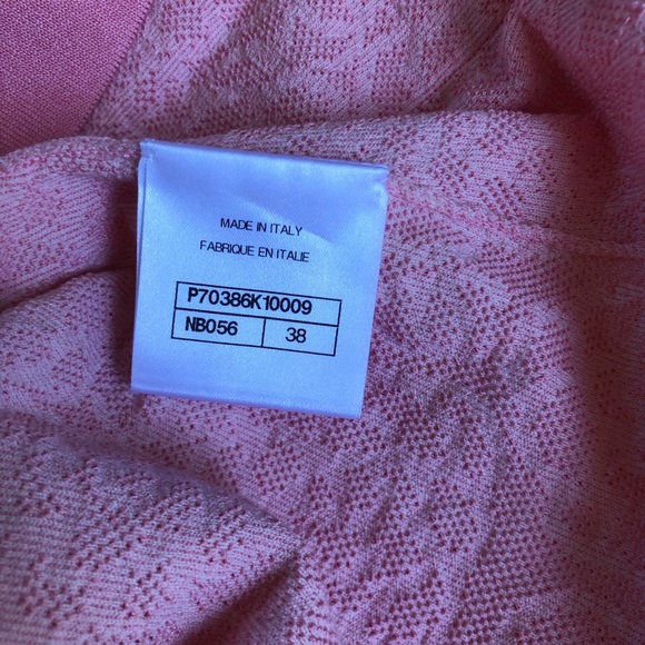 Chanel 2021 floral silk cotton dress cardigan skirt pink 38 - Picture 11 of 11